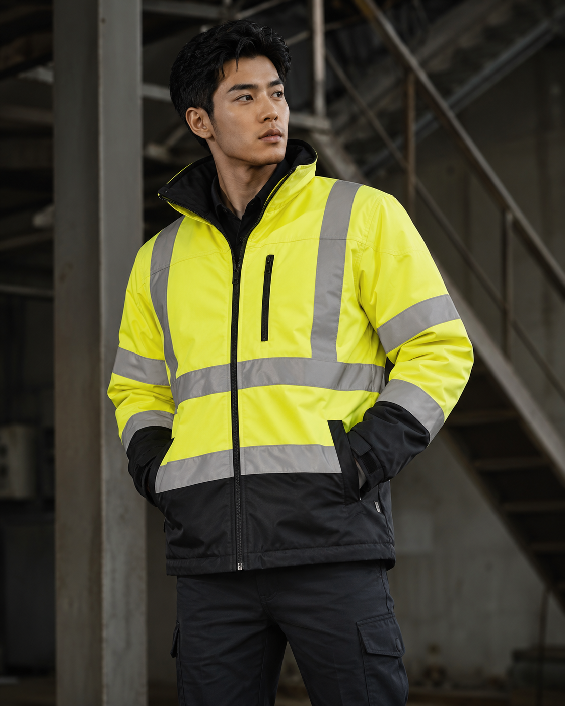 High visibility safety jacket